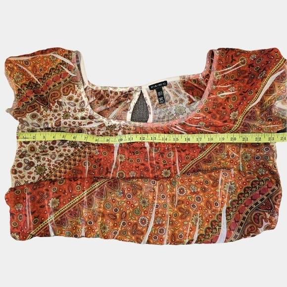 FANG Floral Print Short Sleeve Blouson Size XL - Picture 11 of 14